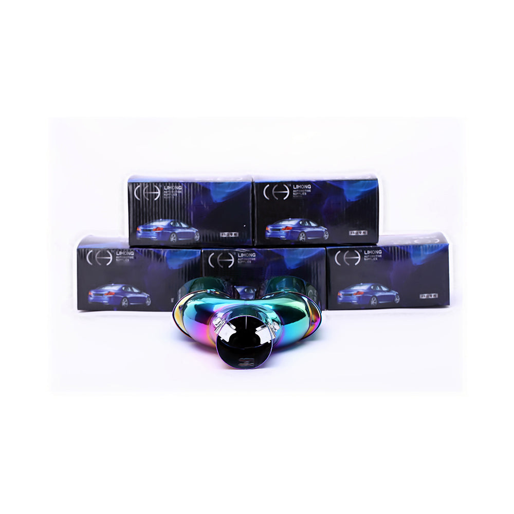 Back view of Exhaust Tip 63mm Stainless Steel colorful Angle-cut Tip C1991
