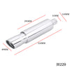 Dimension of Exhaust Muffler 89mm Stainless Steel Bolt-on Colorful Angle-cut Tip H220