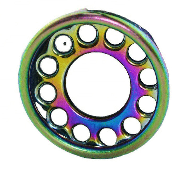 Front view of Exhaust Mufflers 58mm Stainless Steel colorful Round cut intercooled Tip C55