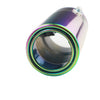 Front view of Exhaust Mufflers 70mm Stainless Steel colorful Straight cut Tip C17
