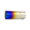 Horizontal view of Exhaust Mufflers 58mm Stainless Steel Bolt-on blue Straight cut Tip B40