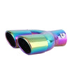 Horizontal view of Exhaust Tip 63mm Stainless Steel colorful Angle-cut Tip C1991