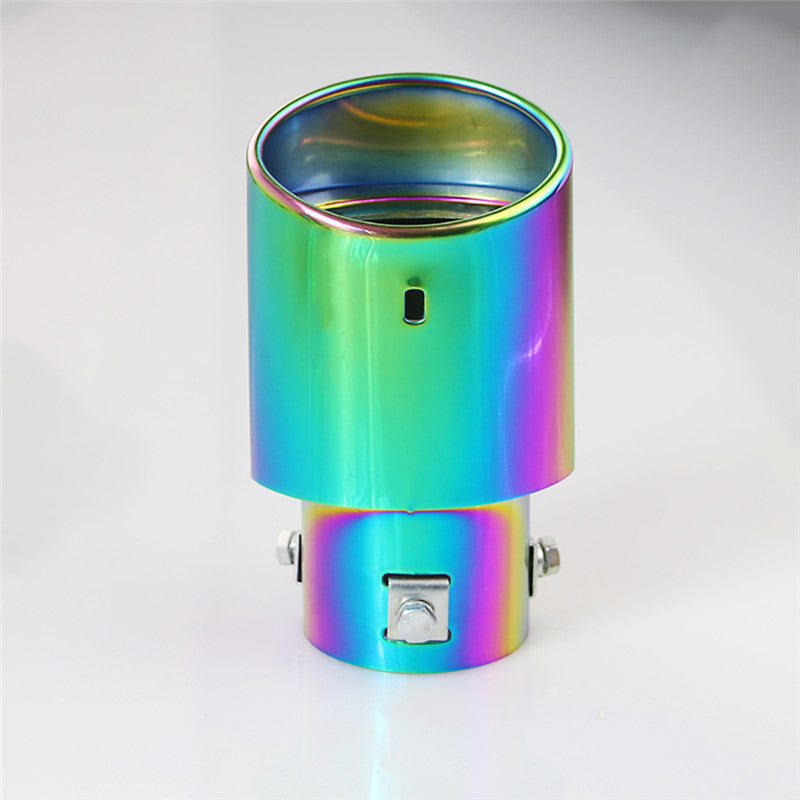 Vertical view of Exhaust Tips 63mm Stainless Steel colorful Angle-cut Rolled C153